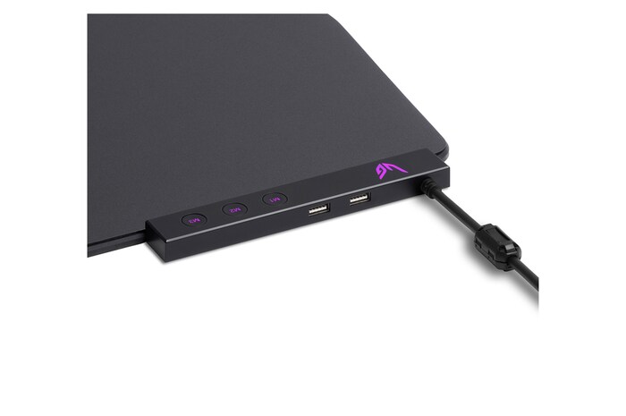 Close-up view of USB Hub ports