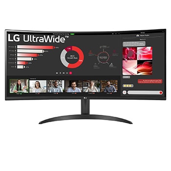 Front view of 34" 21:9 Curved UltraWide™ QHD (3440x1440) Monitor with FreeSync™ - 34WR50QC-B