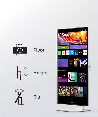 LG Smart Monitor in portrait mode	