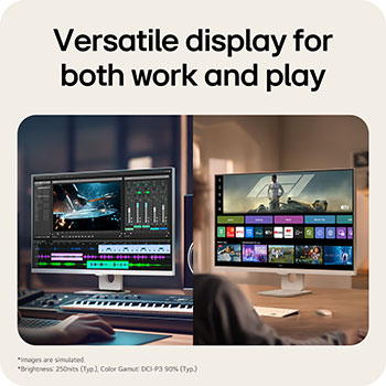 LG Smart Monitor delivering clear visuals for work and everyday use.