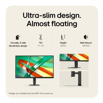 LG UltraFine monitor with a clean, clutter-free design and slim profile
