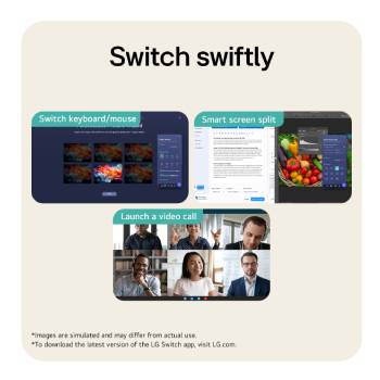LG Switch feature interface enabling seamless switching between multiple inputs