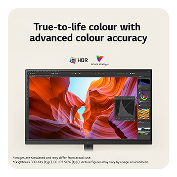 LG UltraFine display presenting accurate and vibrant color reproduction