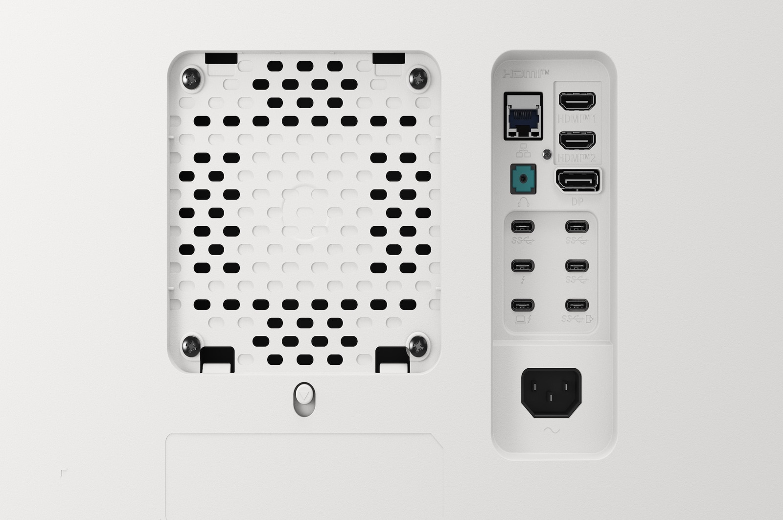 Rear view with stand disassembled