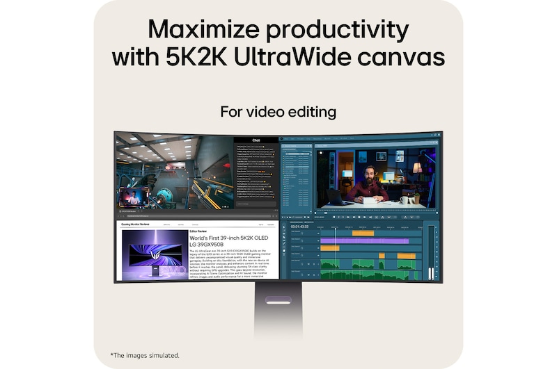 45-inch UltraGear evo GX9, World’s First AI Upscaling 45" 5K2K OLED Gaming Monitor