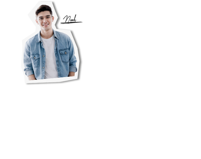 A smiling young man with dark hair in a denim shirt.