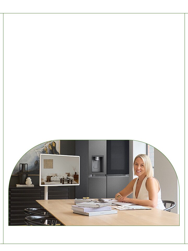 A home that lives lightly has text and LG products.