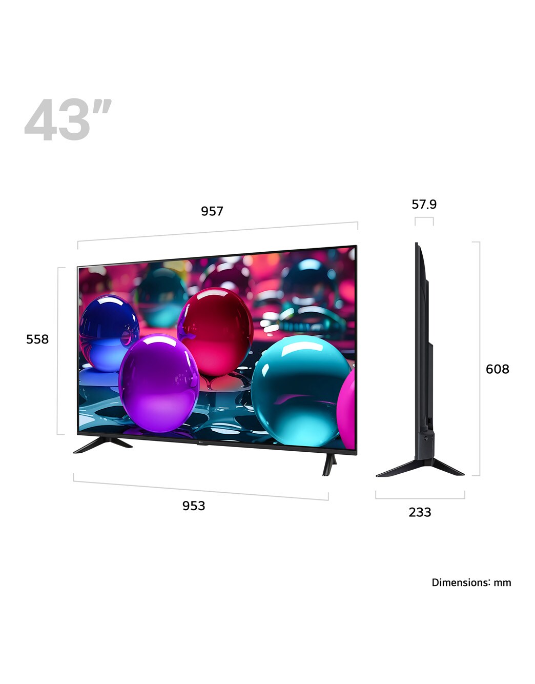 43 inch LG UHD AI UA73 4K Smart TV 2025 - 43UA73006LA | LG UK