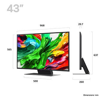 Slightly-angled right-facing side view of LG QNED evo TV