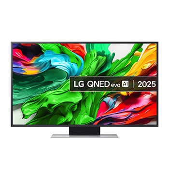Front view of 43 inch LG QNED evo AI QNED87 4k Smart TV 2025