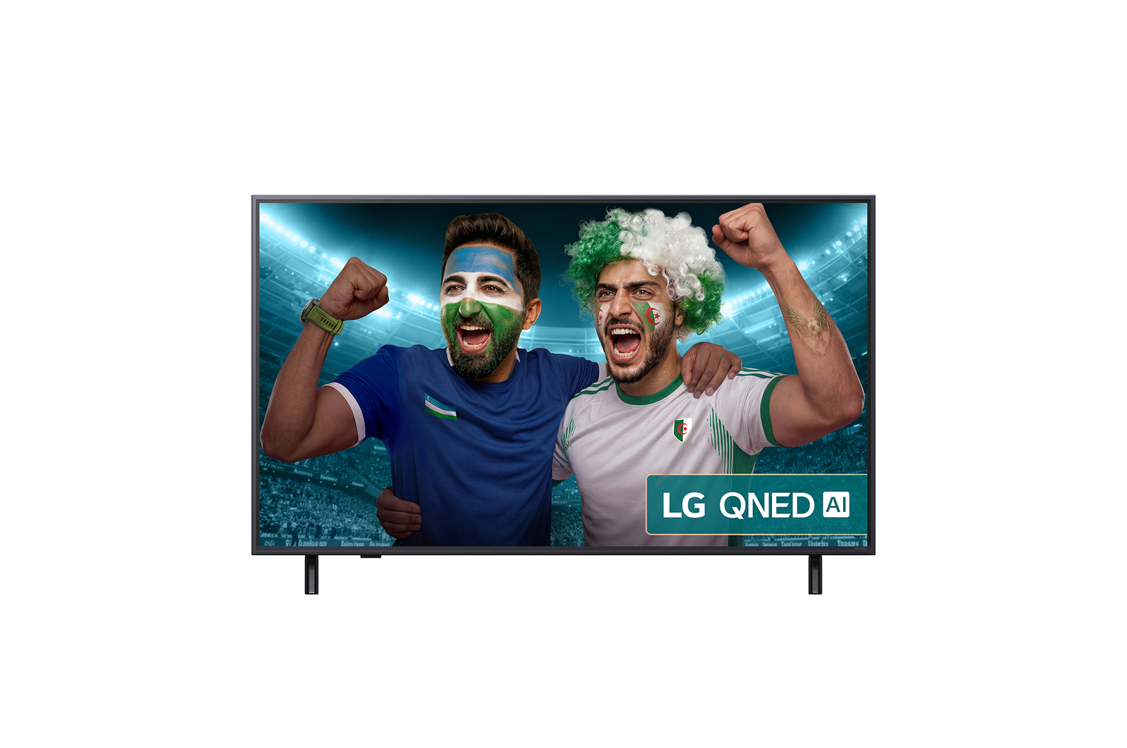 Front view of 50 inch LG QNED AI QNED82 4K Smart TV 2025 50QNED82A6B