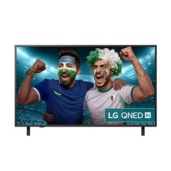 Front view of 50 inch LG QNED AI QNED84 4K Smart TV 2025 50QNED84A6C