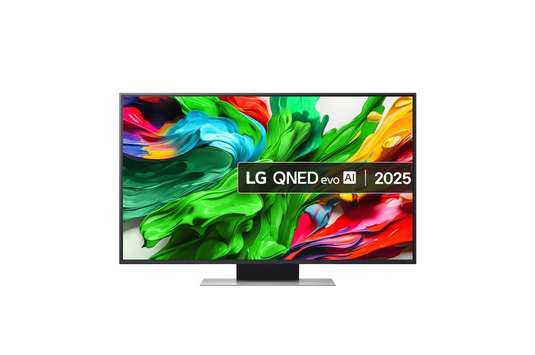 Front view of 50 inch LG QNED evo AI QNED87 4k Smart TV 2025