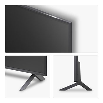 Left-facing side view of LG QNED80 TV 