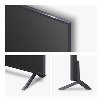 Left-facing side view of LG QNED82 TV 
