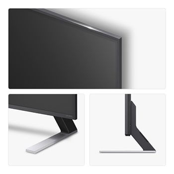 Left-facing side view of LG QNED84 TV 