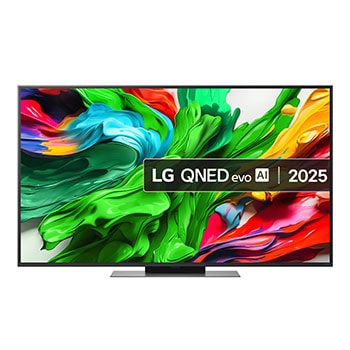 Front view of 50 inch LG QNED evo AI QNED85 4k Smart TV 2025