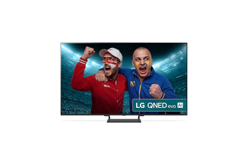 Front view of 55 inch LG QNED evo AI QNED93 MiniLED 4K Smart TV 2025 55QNED93A6A