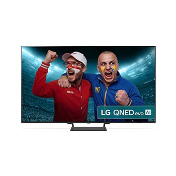 Front view of 55 inch LG QNED evo AI QNED93 MiniLED 4K Smart TV 2025 55QNED93A6A
