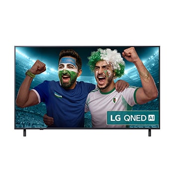Front view of 65 inch LG QNED AI QNED82 4K Smart TV 2025 65QNED82A6B