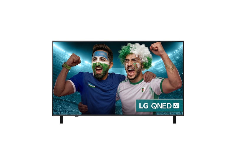 Front view of 65 inch LG QNED AI QNED84 4K Smart TV 2025 65QNED84A6C
