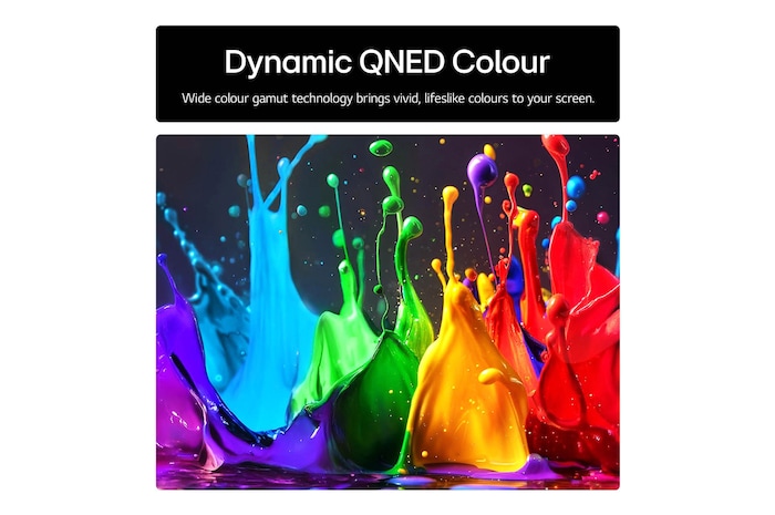 The alpha 7 AI Processor Gen8 lights up yellow and colorful bolts of light shoot out from it. The title talks about how the processor delivers 4K quality, stunning color and brightness.