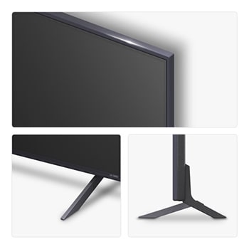 Left-facing side view of LG QNED82 TV 