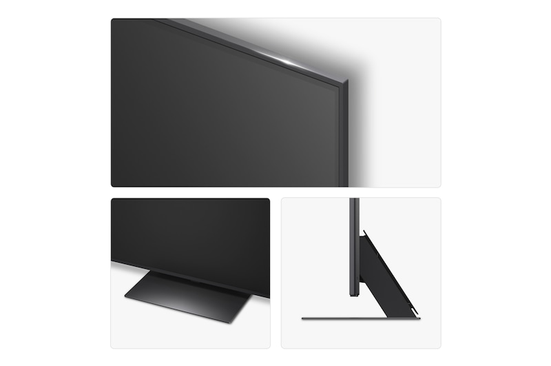 Rear view of LG QNED evo TV