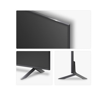 Left-facing side view of LG QNED80 TV 