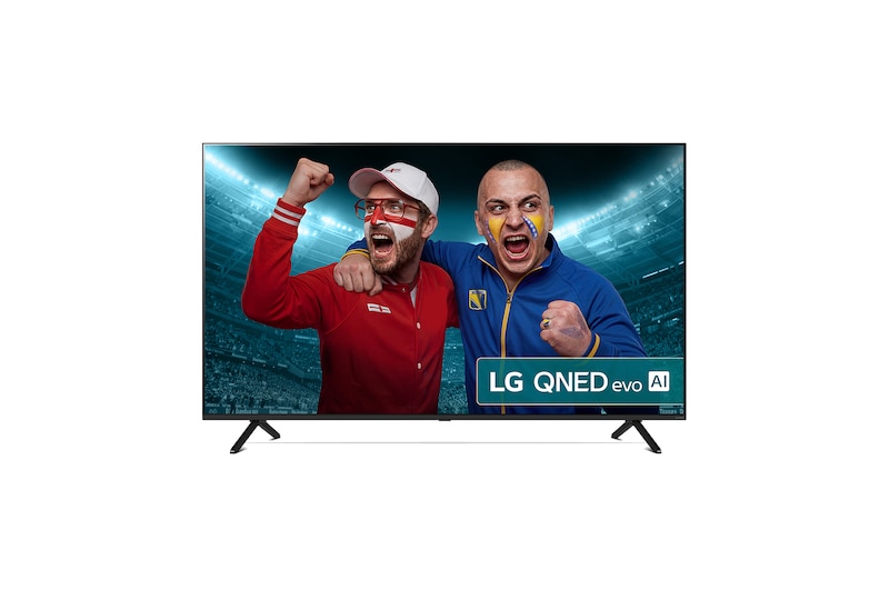 Front view of 75 Inch LG QNED evo AI QNED92 MiniLED 4K Smart TV 2025 75QNED92A6A