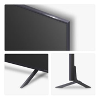 Left-facing side view of LG QNED84 TV 