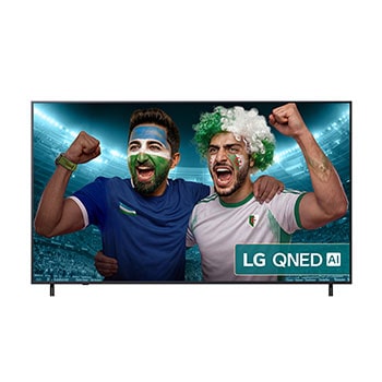 Front view of 86 inch LG QNED AI QNED82 4K Smart TV 2025 86QNED82A6B