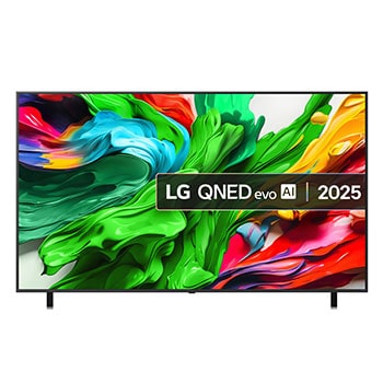 Front view of 86 inch LG QNED evo AI QNED85 4k Smart TV 2025