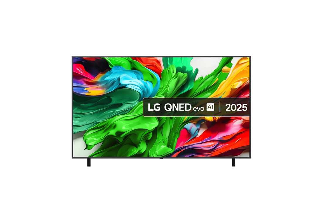 Front view of 86 inch LG QNED evo AI QNED85 4k Smart TV 2025