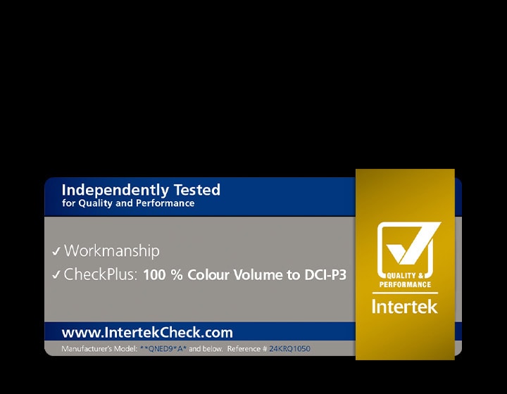 Intertrek certification for 100% colour Volume to DCI-P3.