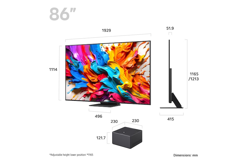 Zero Connect Box with its corresponding size dimensions in millimeters.