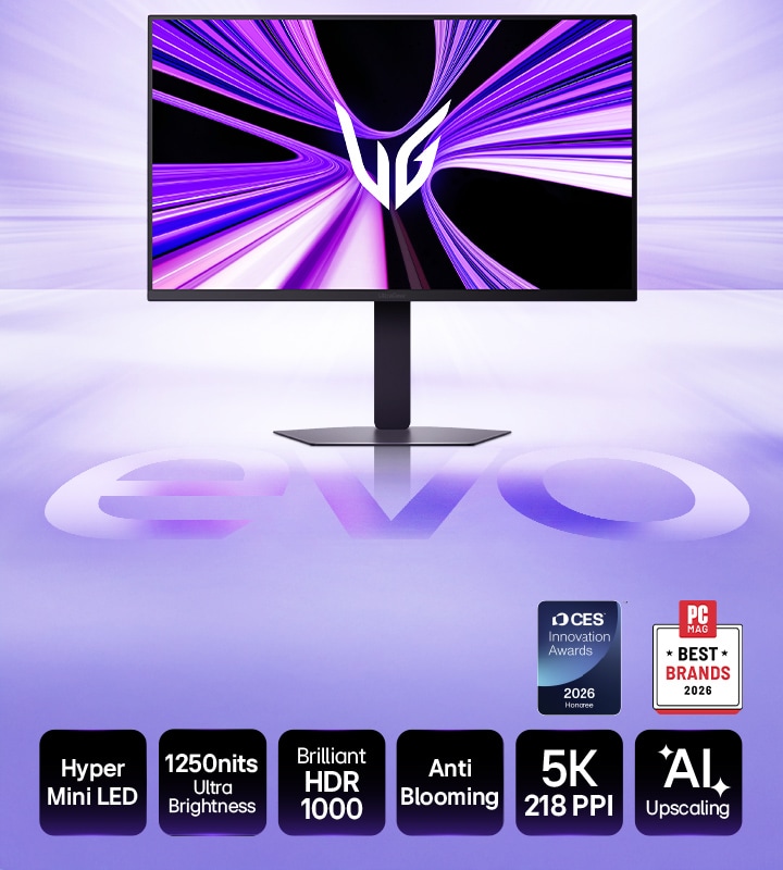 27-inch UltraGear evo GM9, Hyper Mini LED 5K Gaming Monitor (27GM950B) with ultra-high brightness