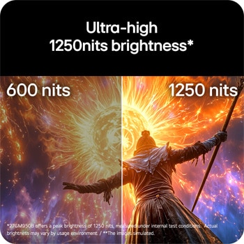 Split-screen comparison showing enhanced brightness, highlighting more vivid and detailed visuals