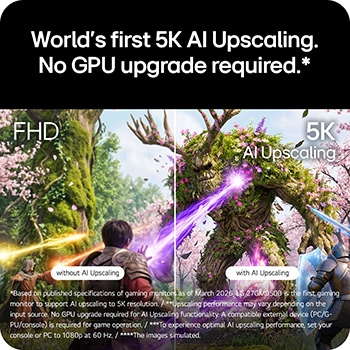 Split-screen comparison demonstrating enhanced image quality with AI upscaling for sharper, more detailed visuals