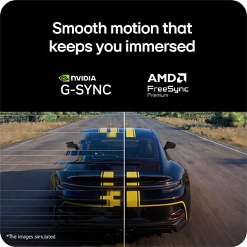 Split-screen comparison illustrating smoother motion and reduced screen tearing for more immersive gameplay
