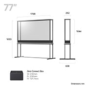 LG 77 Inch LG SIGNATURE OLED T, World's first transparent & true wireless OLED TV, OLED77T49LA