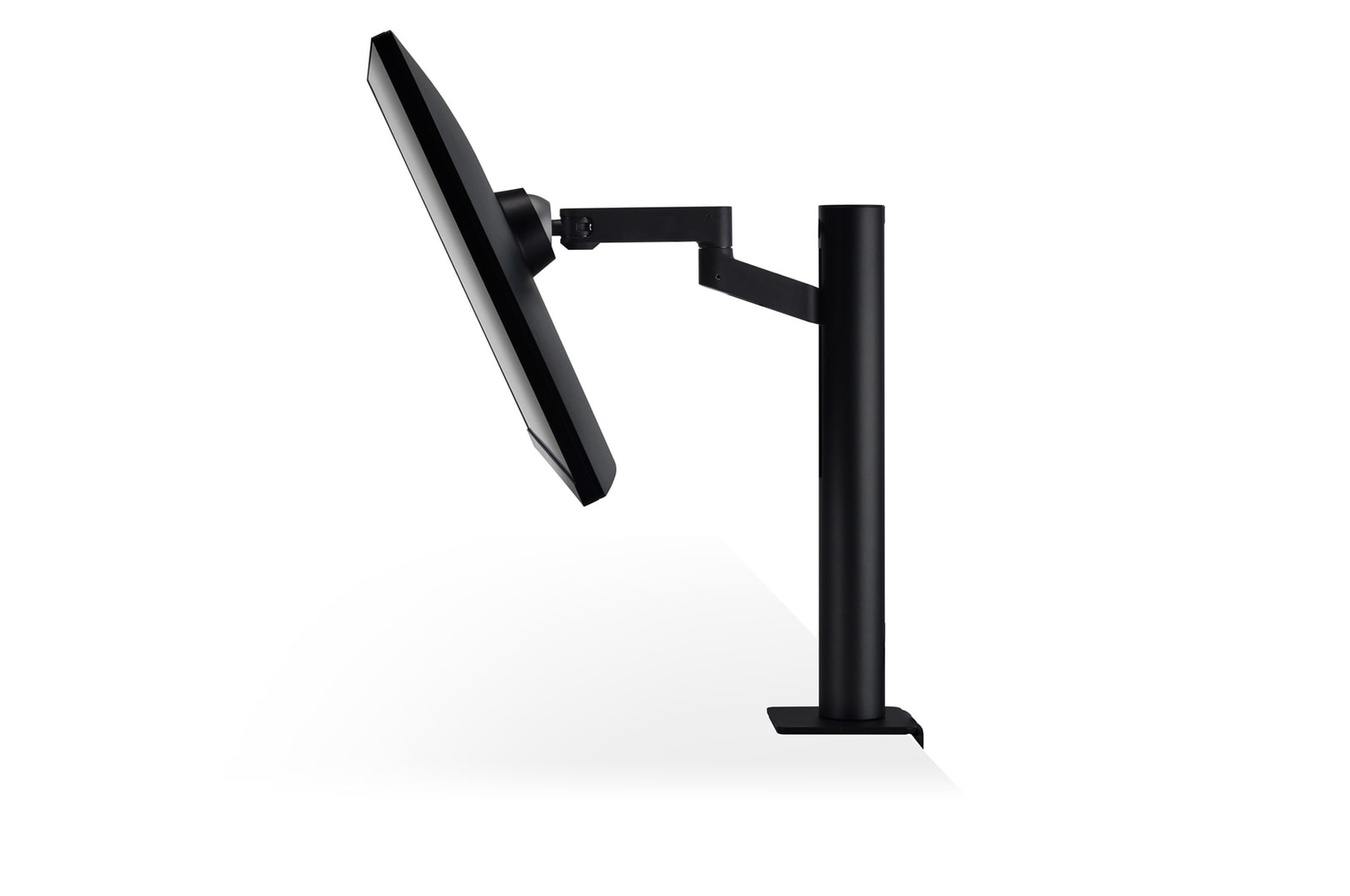 side view with monitor tilted downward