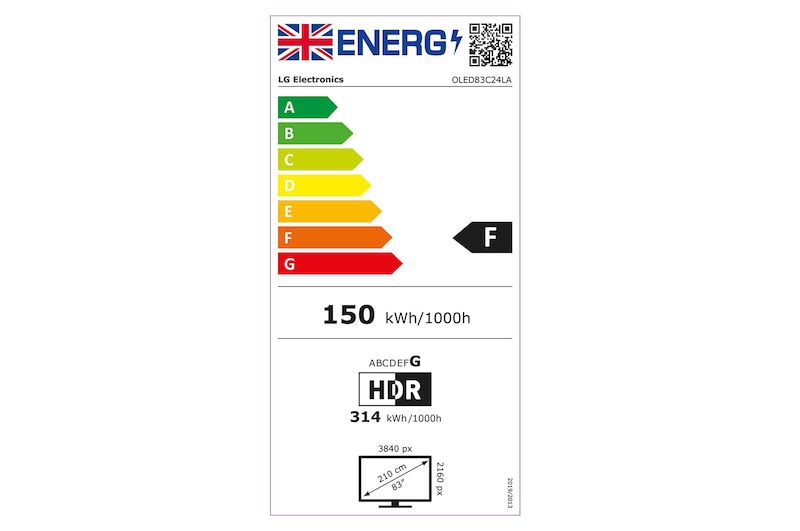 LG OLED evo C2 83 inch TV 2022, OLED83C24LA