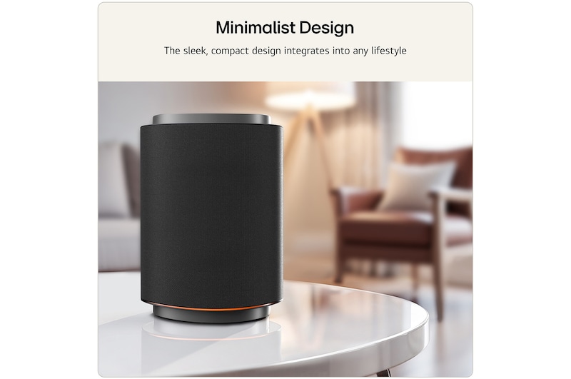 Feature card minimalist design - show the M5 with sleek compact design that can be integrates into any lifestyle