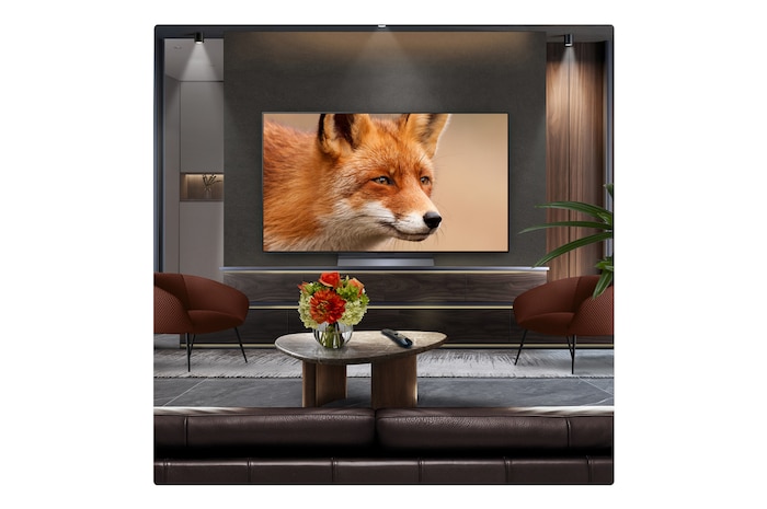 Campfire at night in the middle of nature. In the distance is a forest and lake. The evening sky is filled with stars. The whole scene is split in half. One side is darker and duller. The other half is remarkably brighter, showcasing the impressive brilliance from Brightness Booster. 