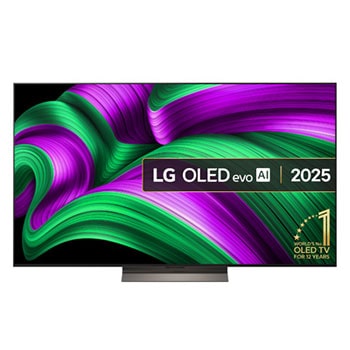 Front view of 65 inch LG OLED evo AI C5 4K Smart TV 2025
