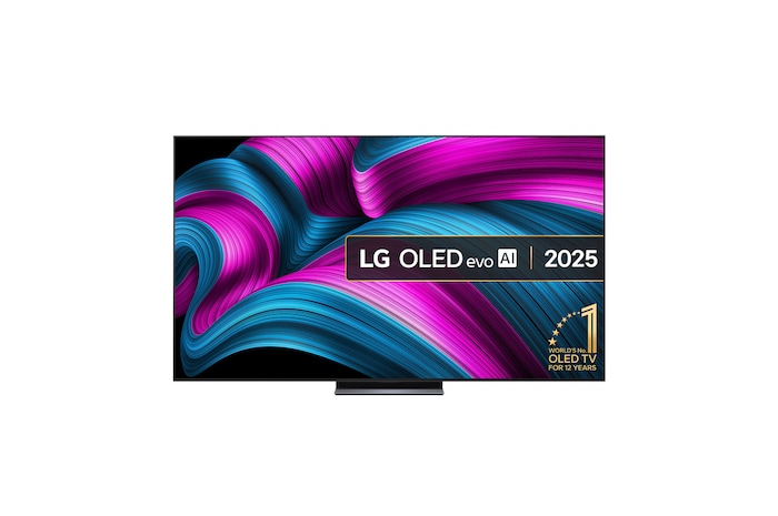 Front view of 83 inch LG OLED evo AI C5E 4K Smart TV 2025 OLED83C5ELA