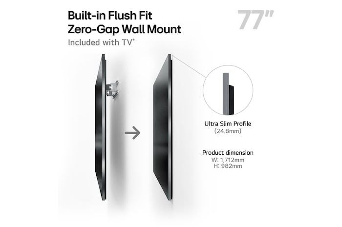 Left-facing side view of LG OLED evo AI G5 4K Smart TV.