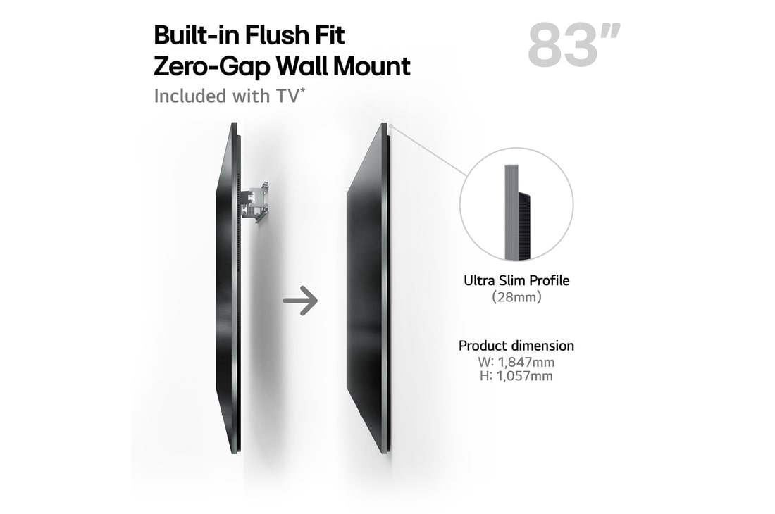 Left-facing side view of LG OLED evo AI G5 4K Smart TV.