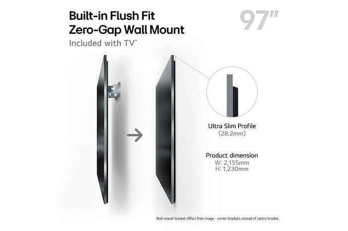 Slightly angled view of LG OLED evo AI C5 4K Smart TV.